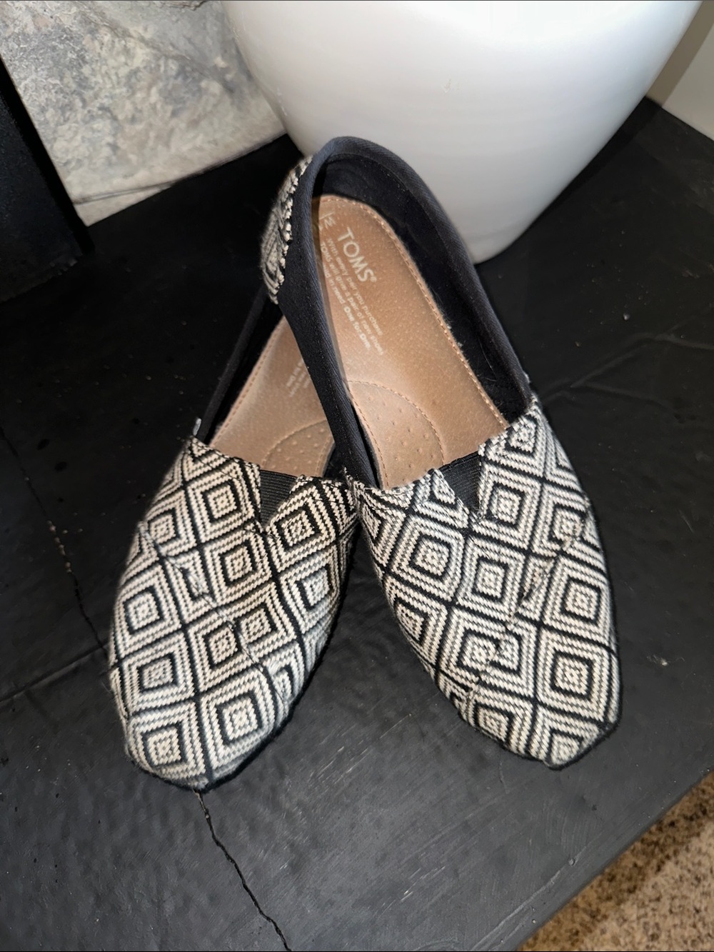TOMS Diamond Alpargata Slip-ons